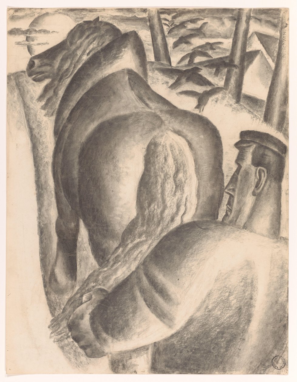 Agricultor com arado de Leo Gestel