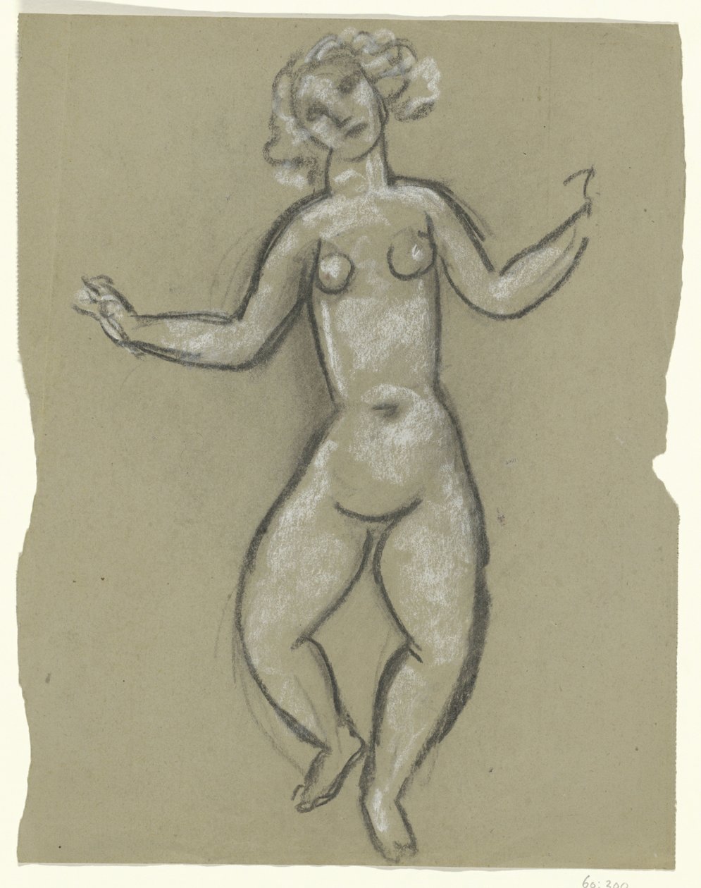 nu feminino dançando de Leo Gestel