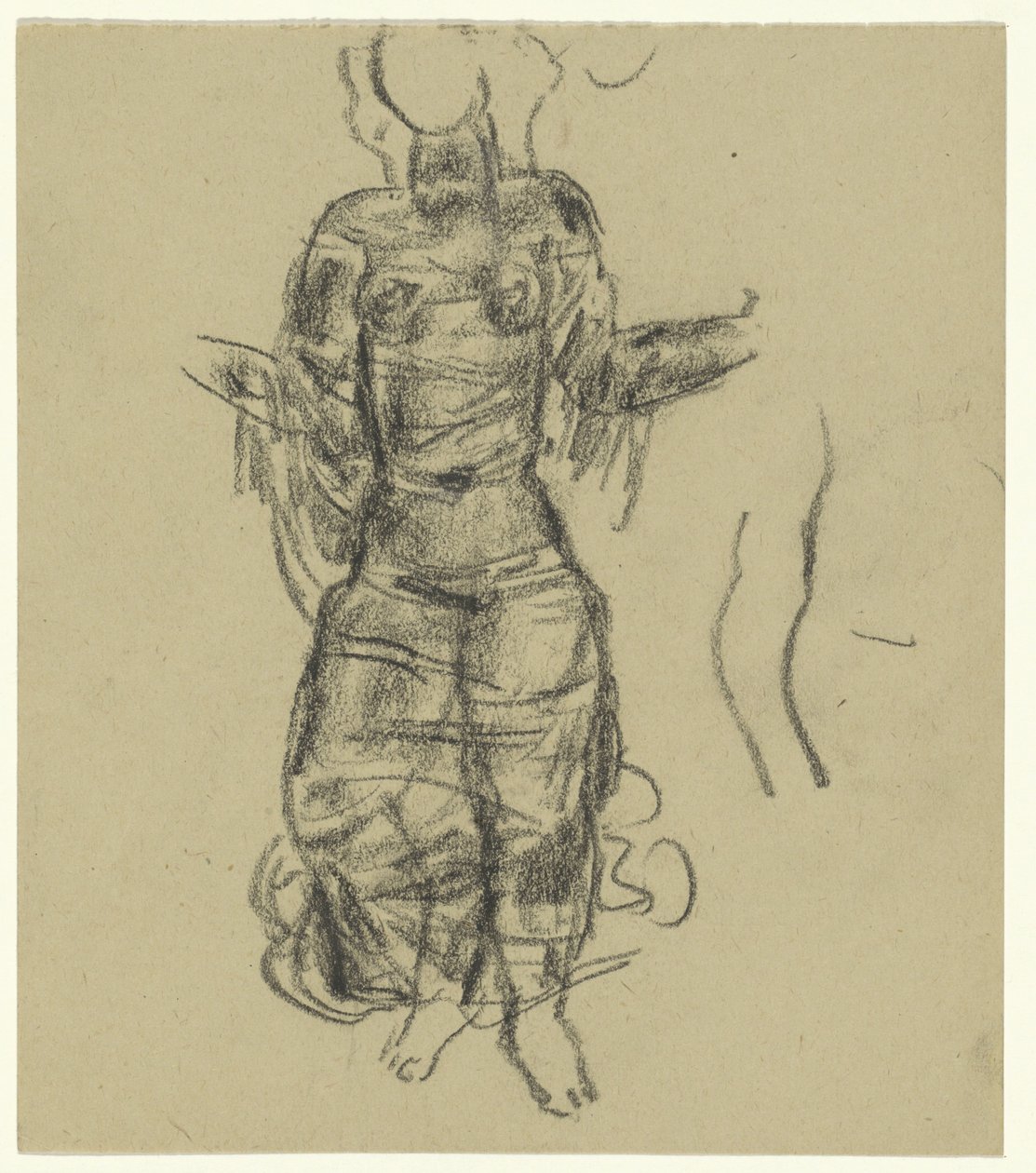 Dançarina em drapeados transparentes de Leo Gestel