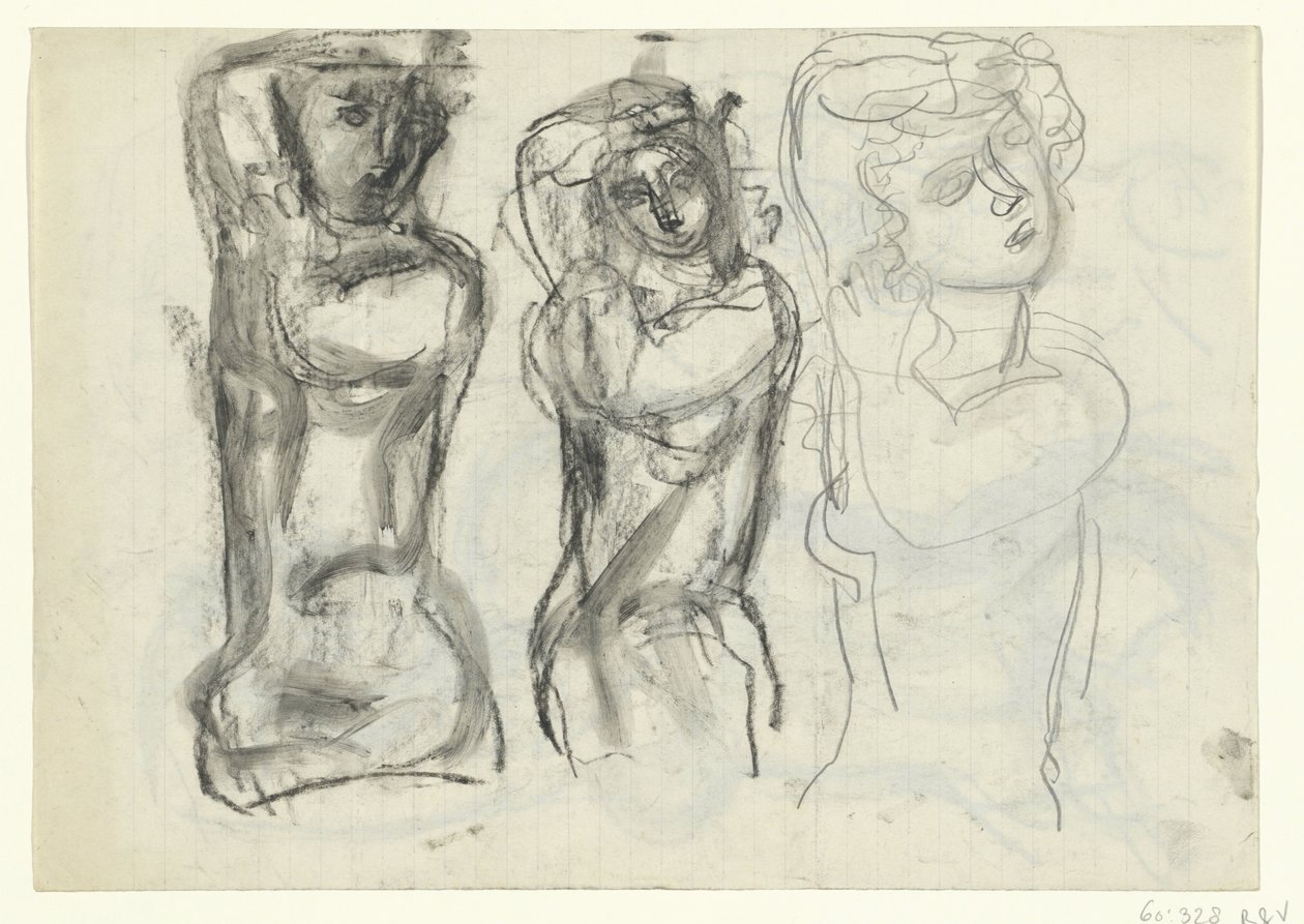 Três mulheres nuas de Leo Gestel