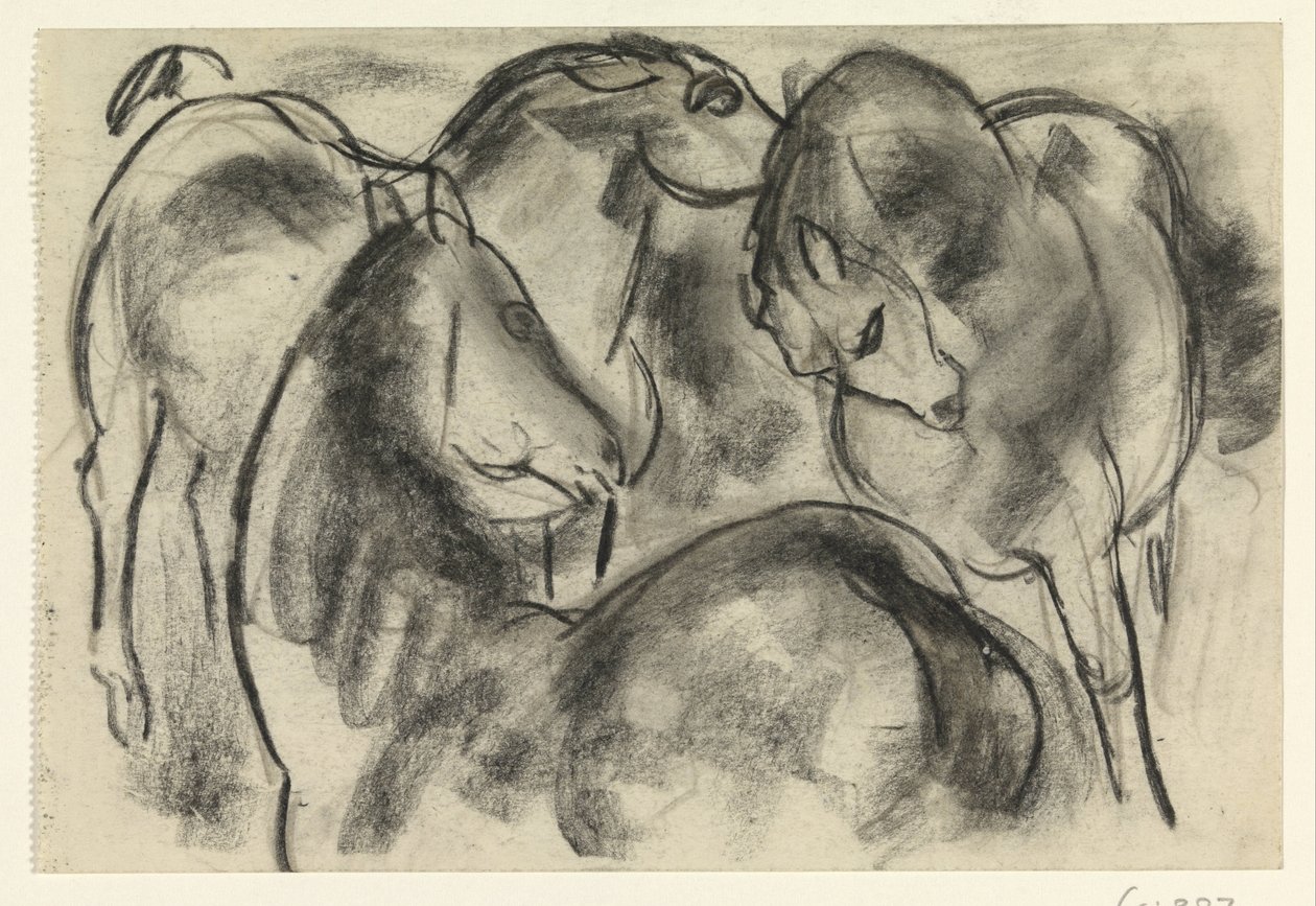 Três cavalos de Leo Gestel