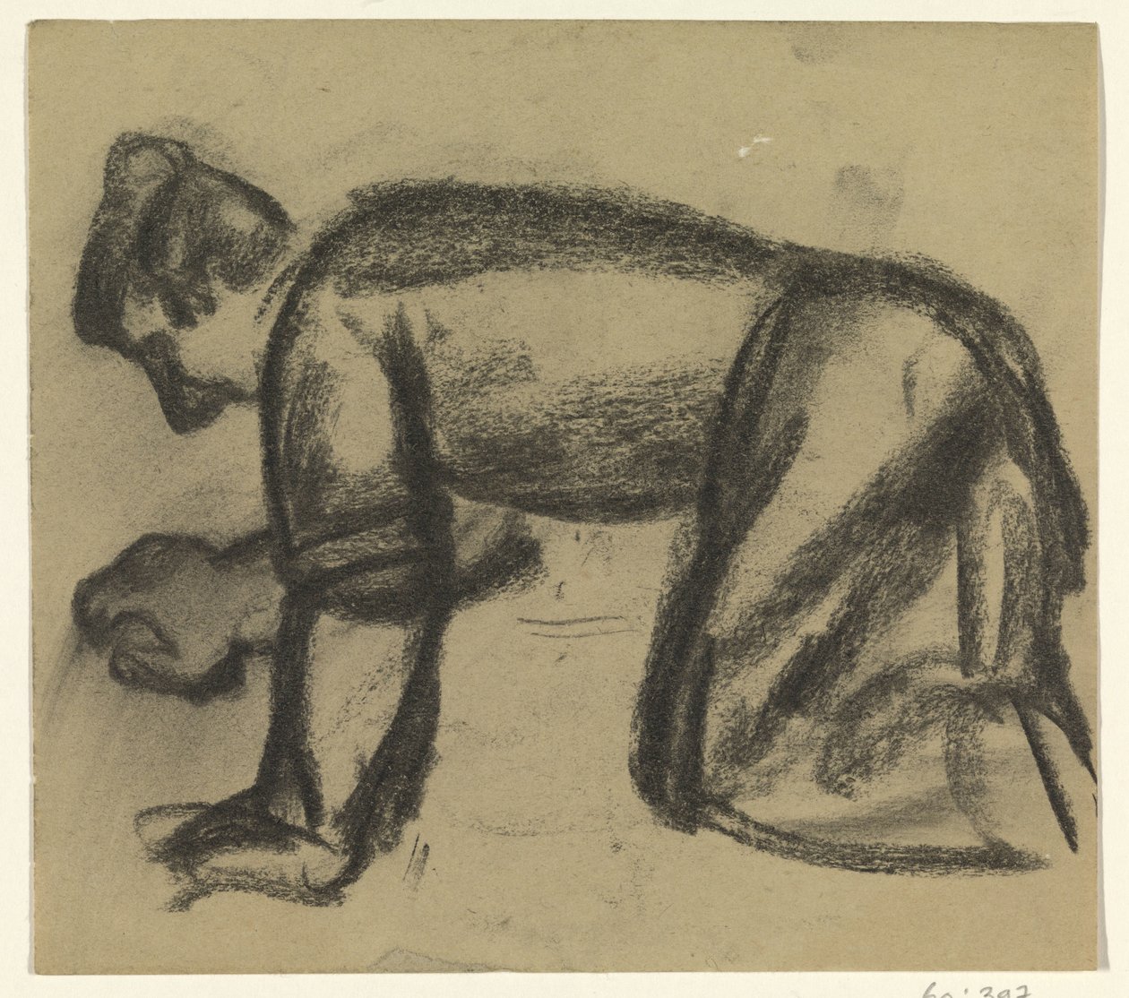 Homem de mãos e joelhos de Leo Gestel