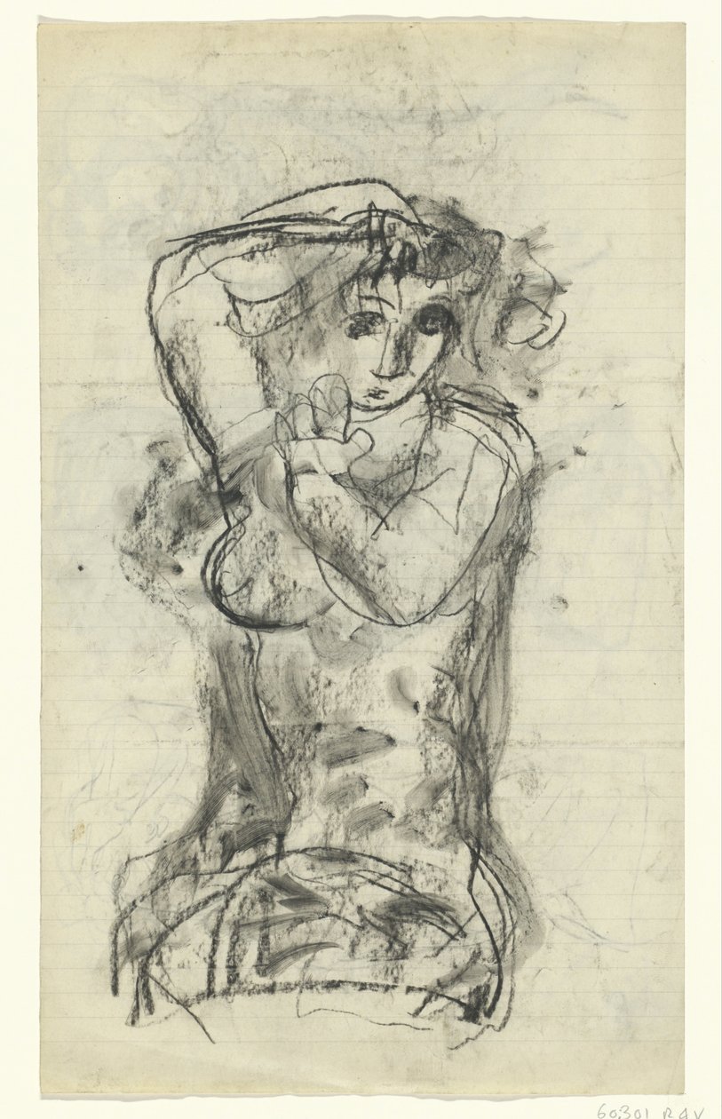 Mulher nua sentada de Leo Gestel