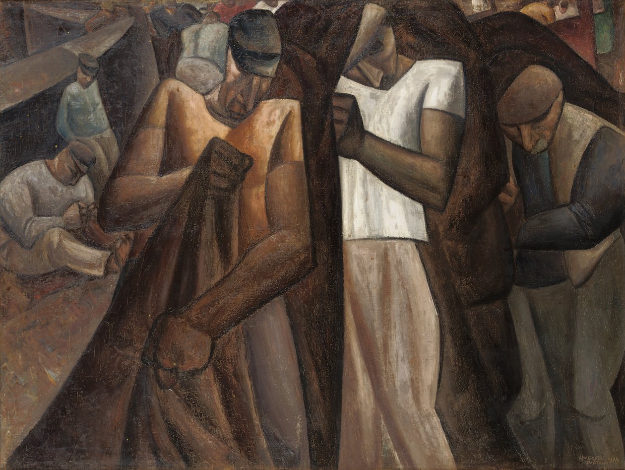 Nettendragers, c.1924 (óleo sobre tela) de Leo Gestel