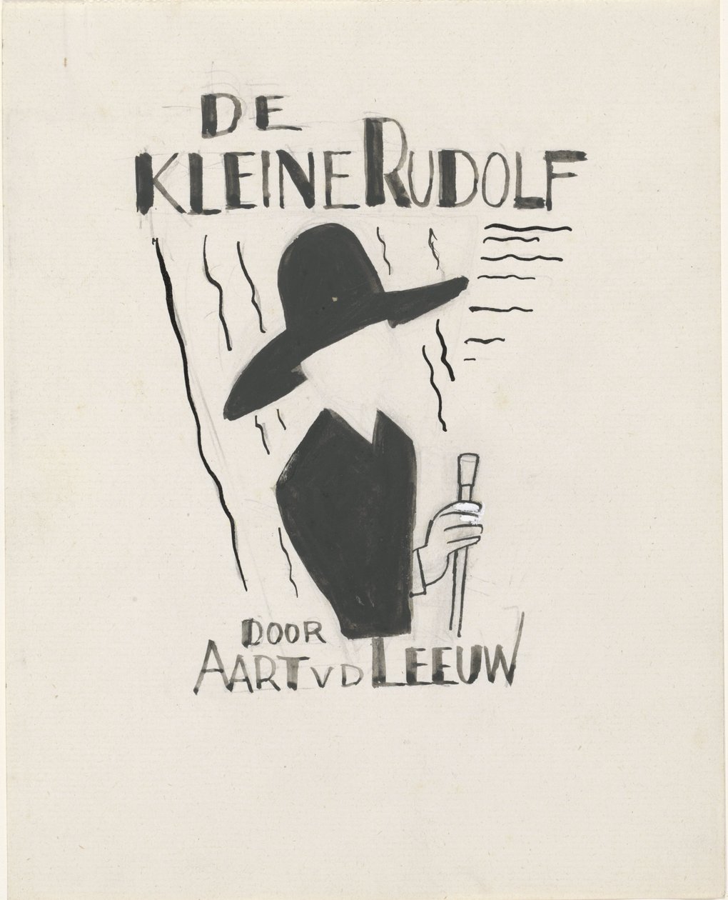 Design para uma encadernação para: Aart van der Leeuw, The Little Rudolf, 1930 de Leo Gestel