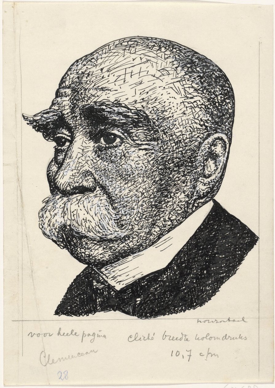 Retrato de George-Eugène-Benjamin Clemenceau de Leo Gestel