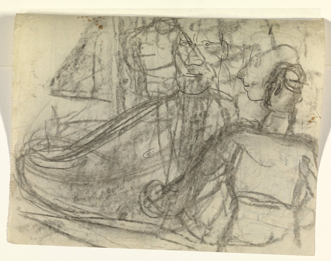 Navio e figuras de Leo Gestel