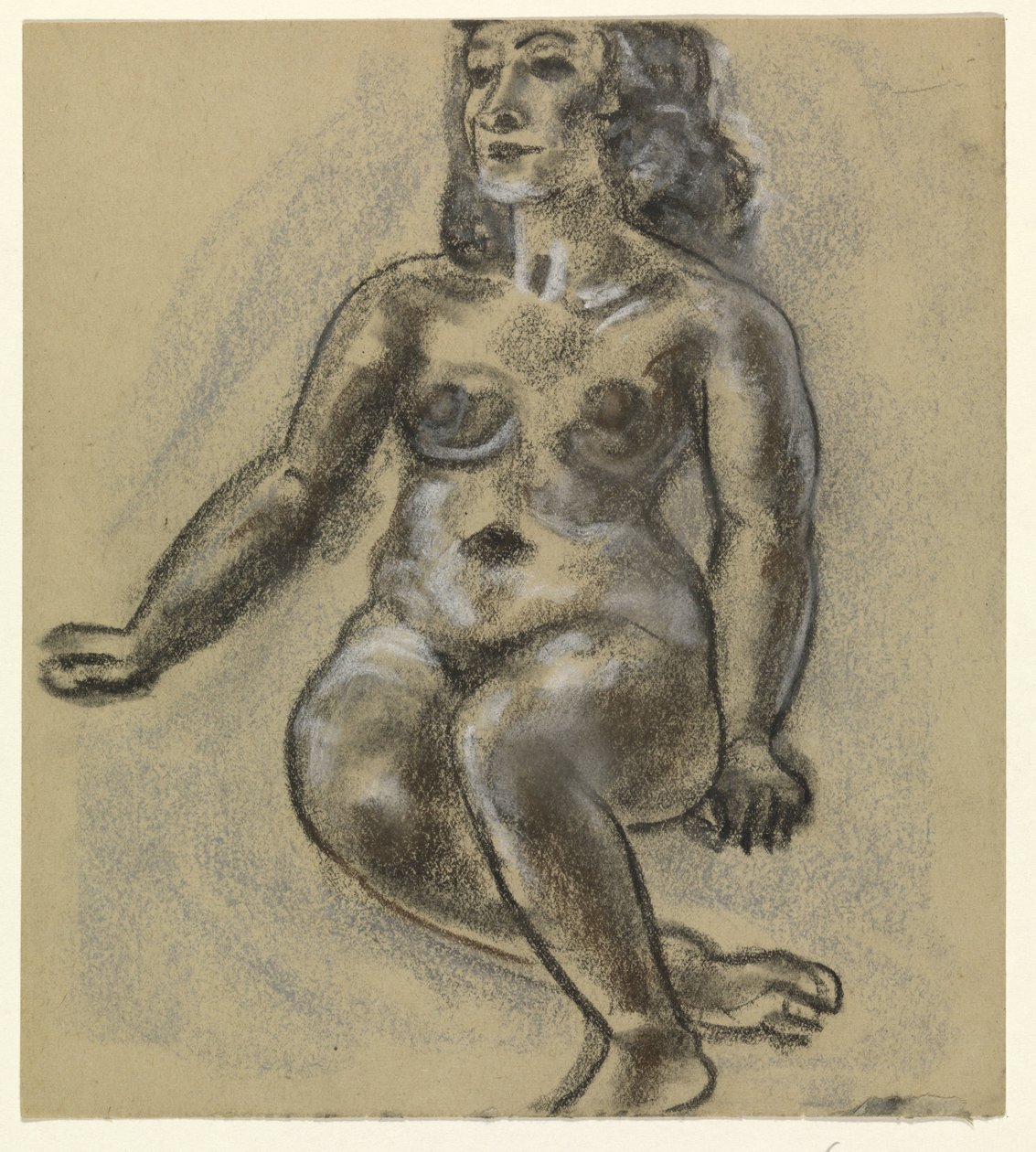 Nu feminino sentado de Leo Gestel