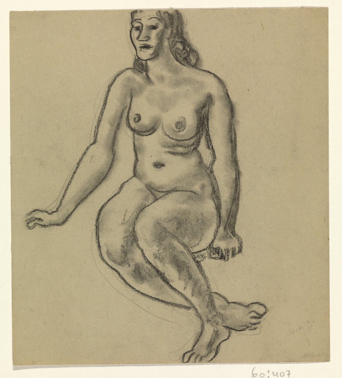 Nu feminino sentado de Leo Gestel