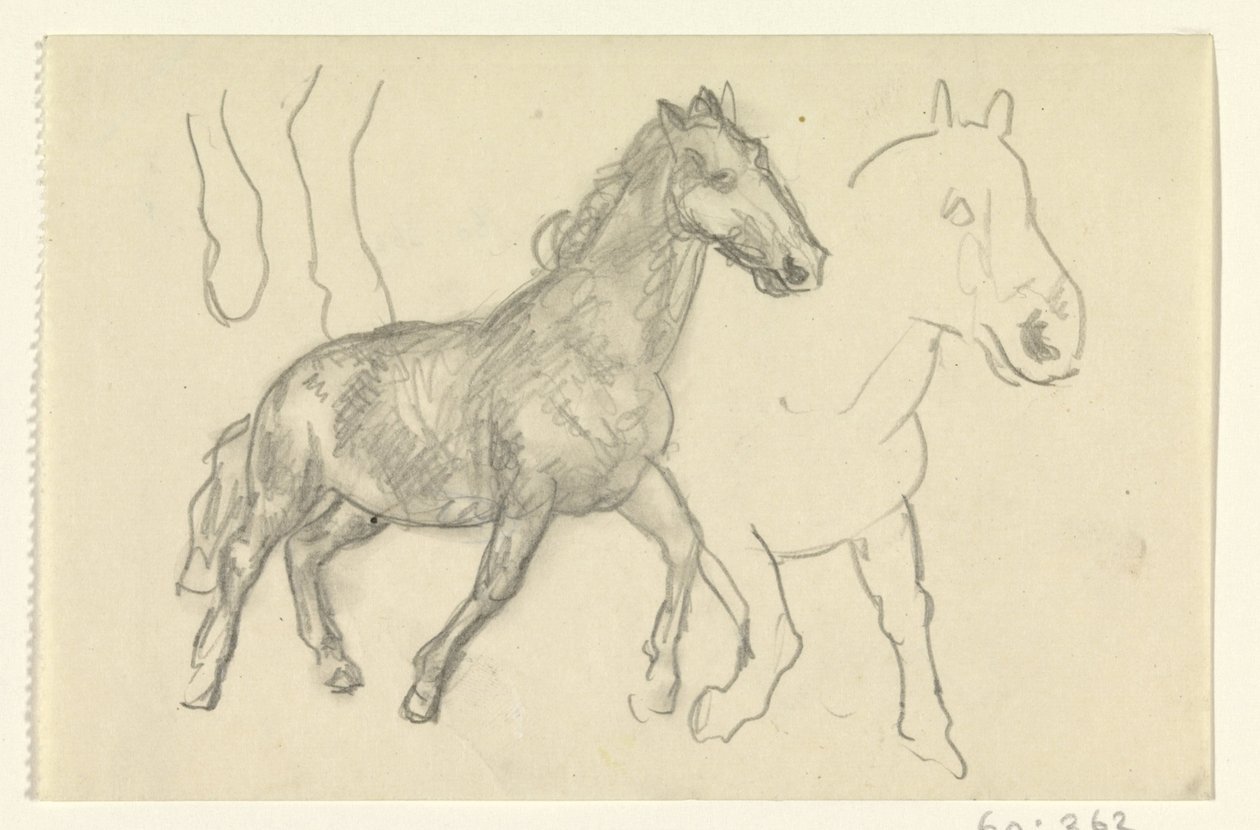 Dois cavalos correndo de Leo Gestel