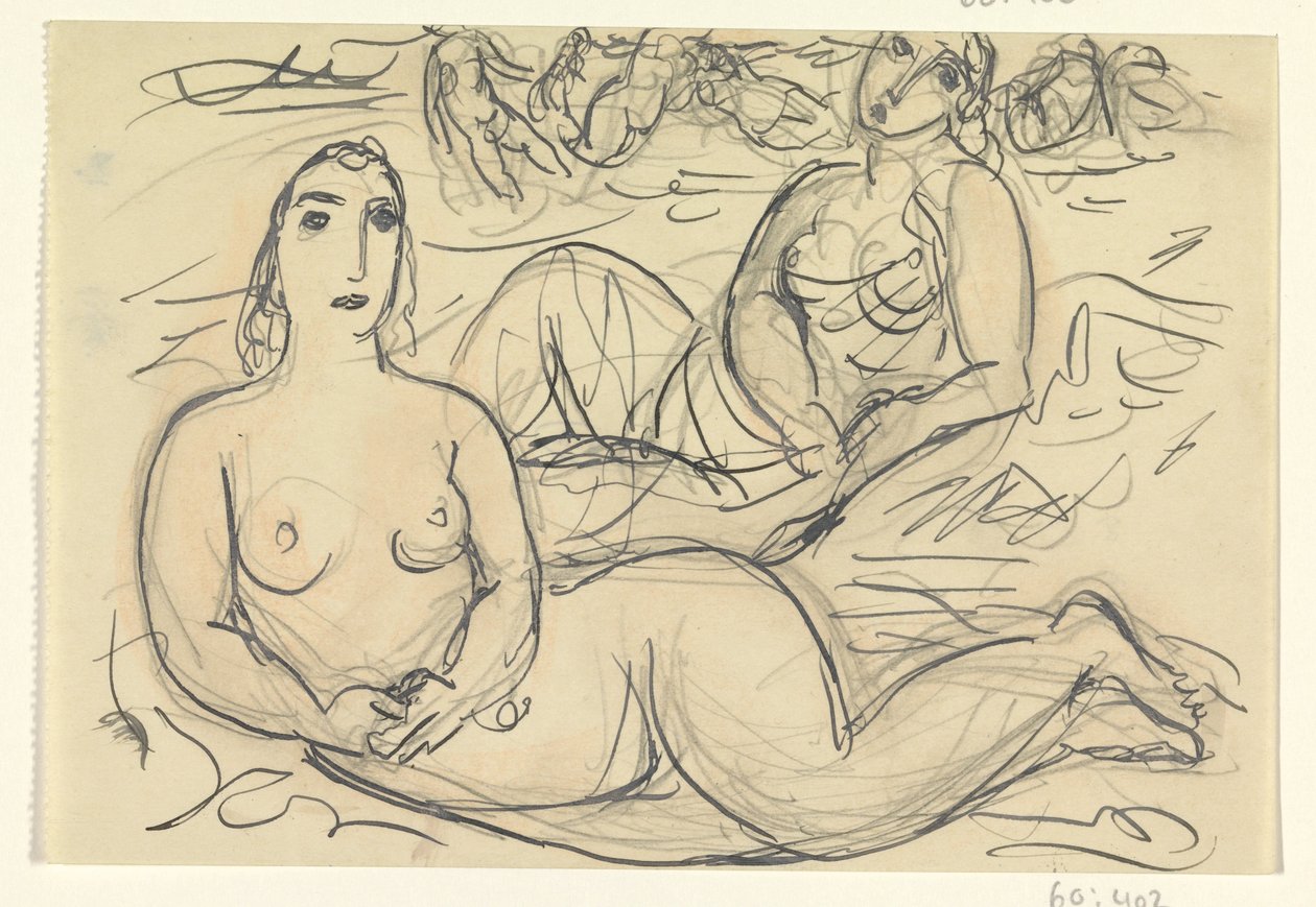 Duas mulheres nuas na água de Leo Gestel