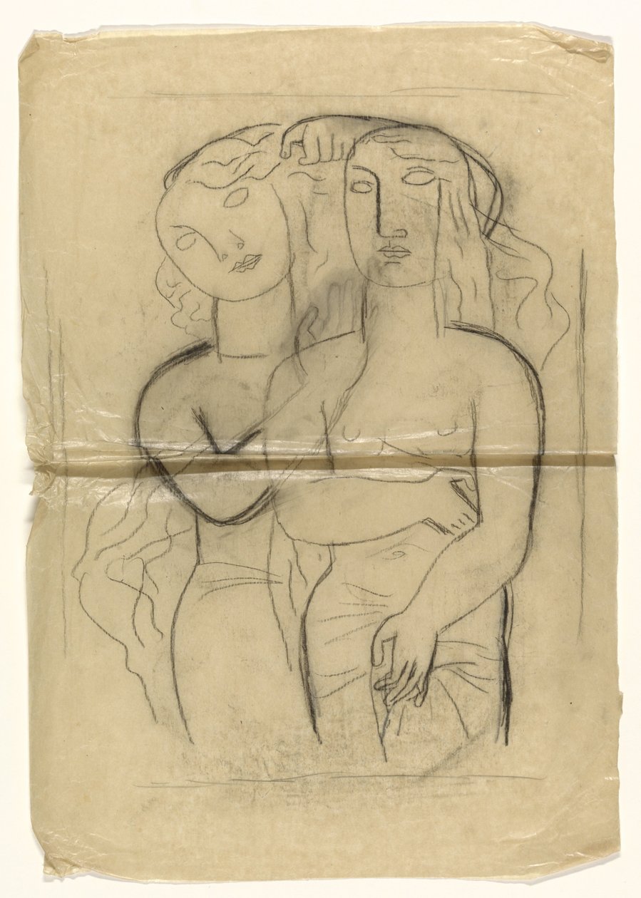 Duas mulheres em pé de Leo Gestel