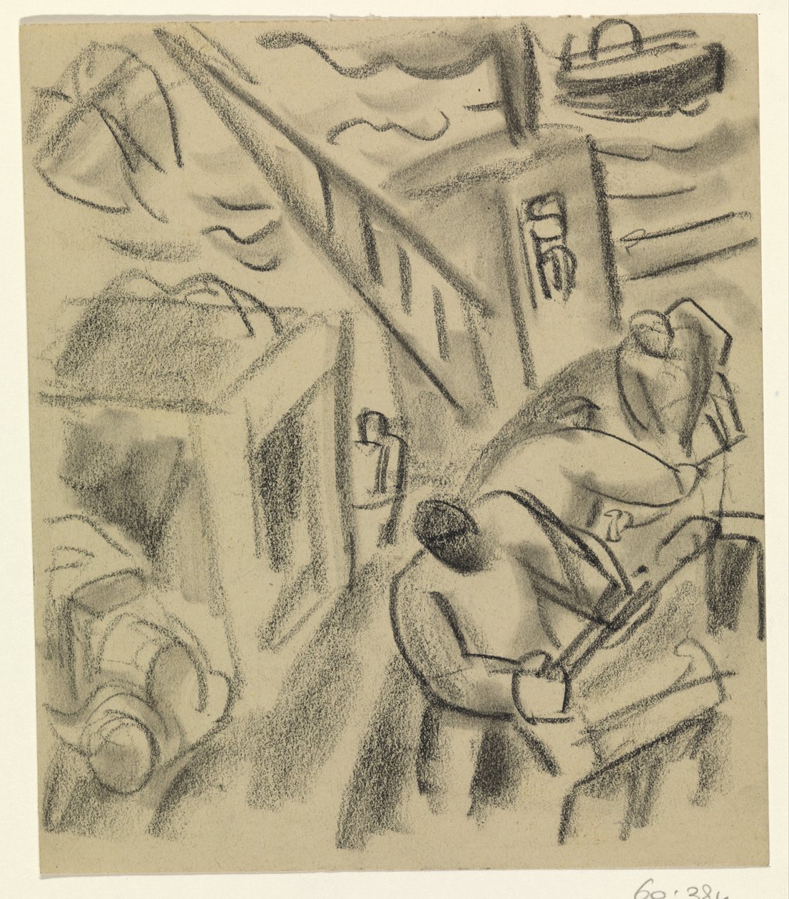 Pescador em um barco de pesca de Leo Gestel