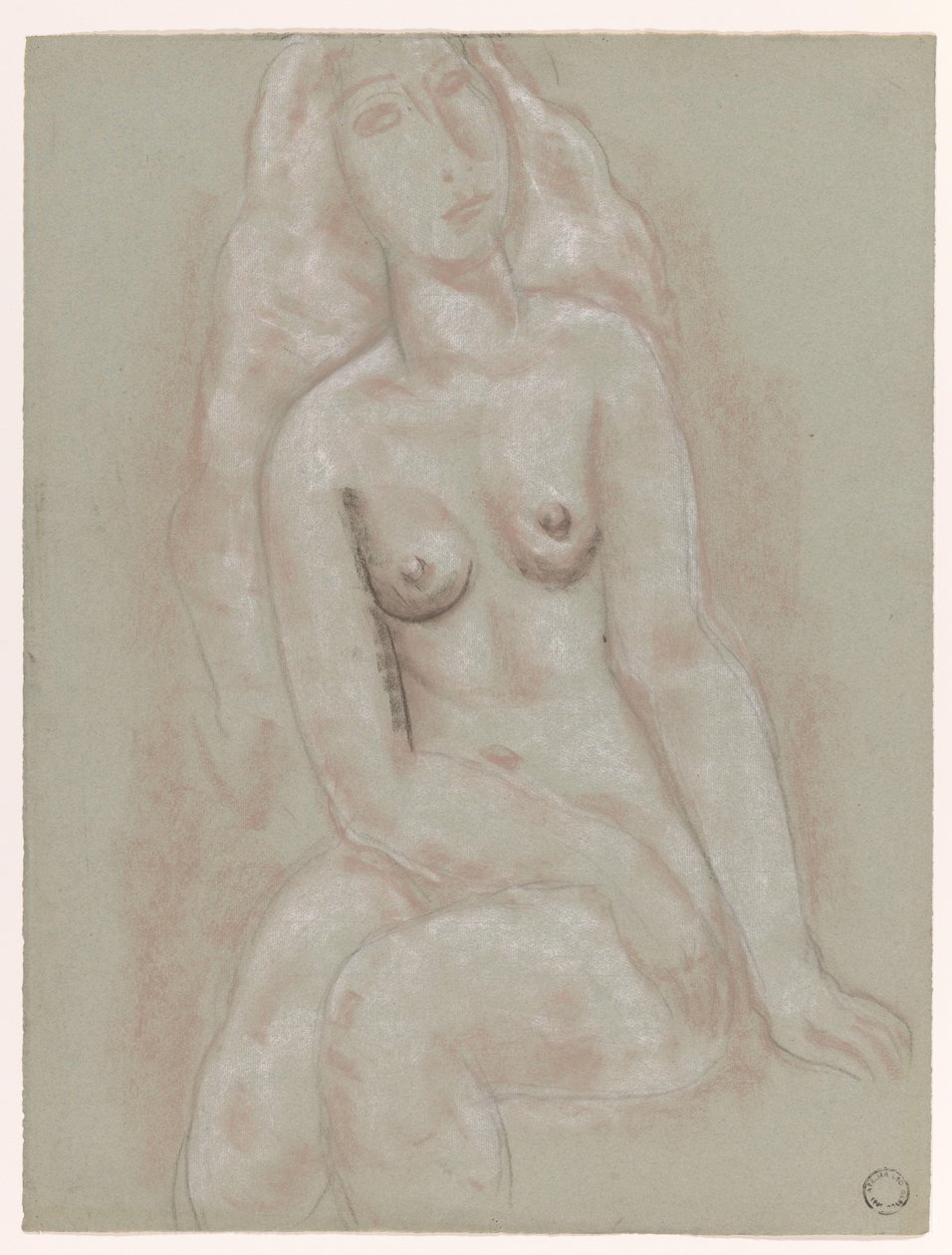 Nu feminino sentado de Leo Gestel
