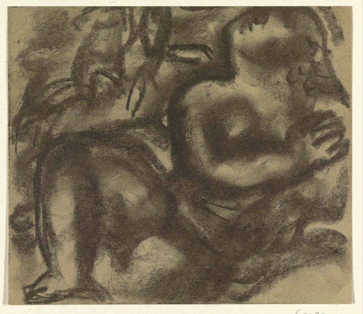 Nu feminino sentado em uma paisagem de Leo Gestel