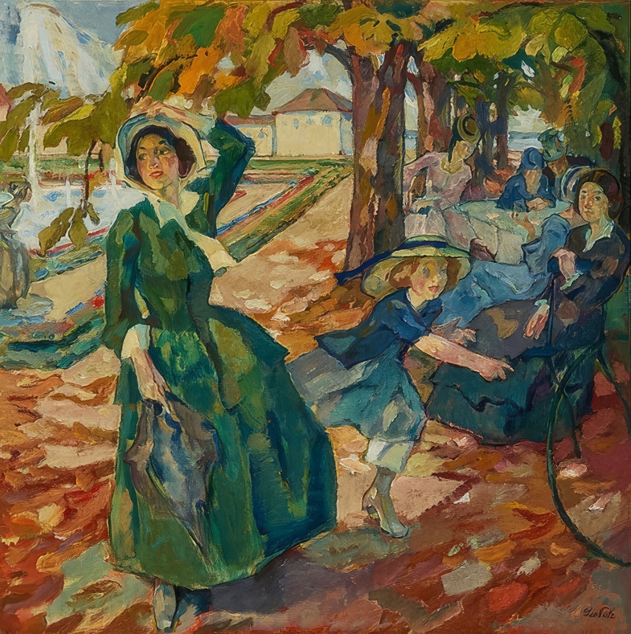 No parque Schleissheimer. Por volta de 1906 de Leo Putz
