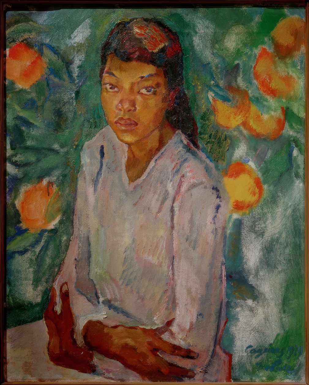 Julia no mato laranja de Leo Putz