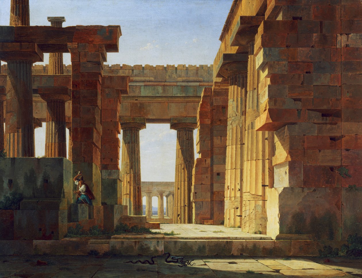 O Templo de Poseidon em Paestum de Leo von Klenze