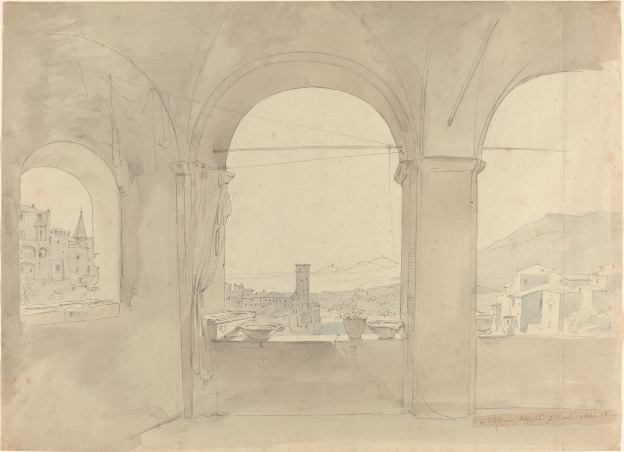 Panorama de Tivoli de uma Loggia de Leo von Klenze