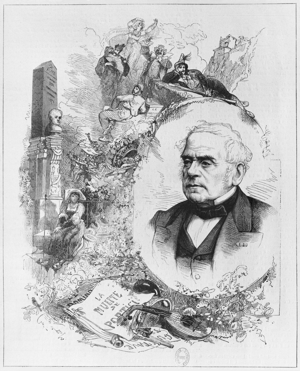 Esprit Auber (1782-1871) (foto do bw) de Leon Alexandre Tourfaut
