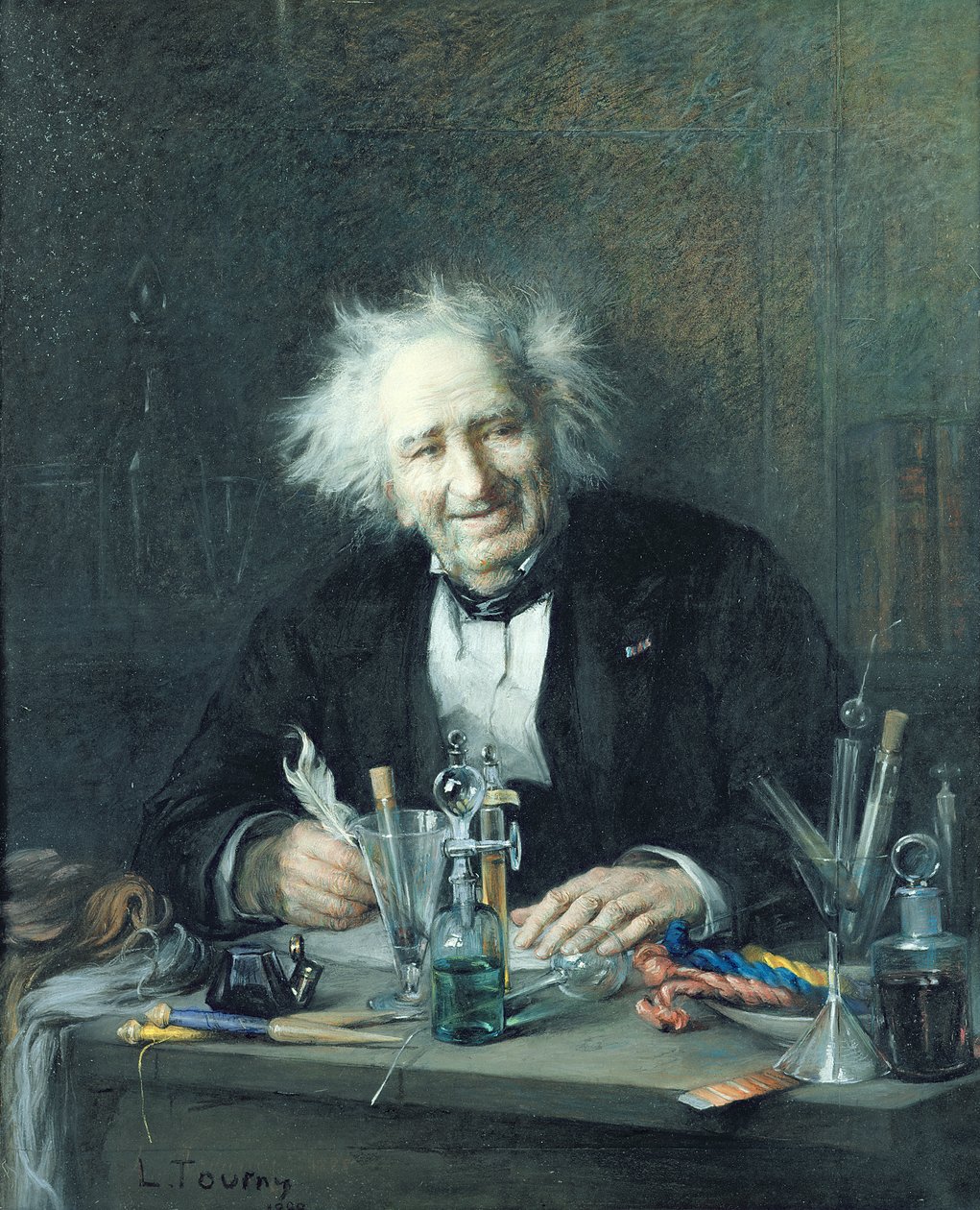 Retrato de Michel-Eugene Chevreul (1786-1889) 1888 de Leon Auguste Tourny