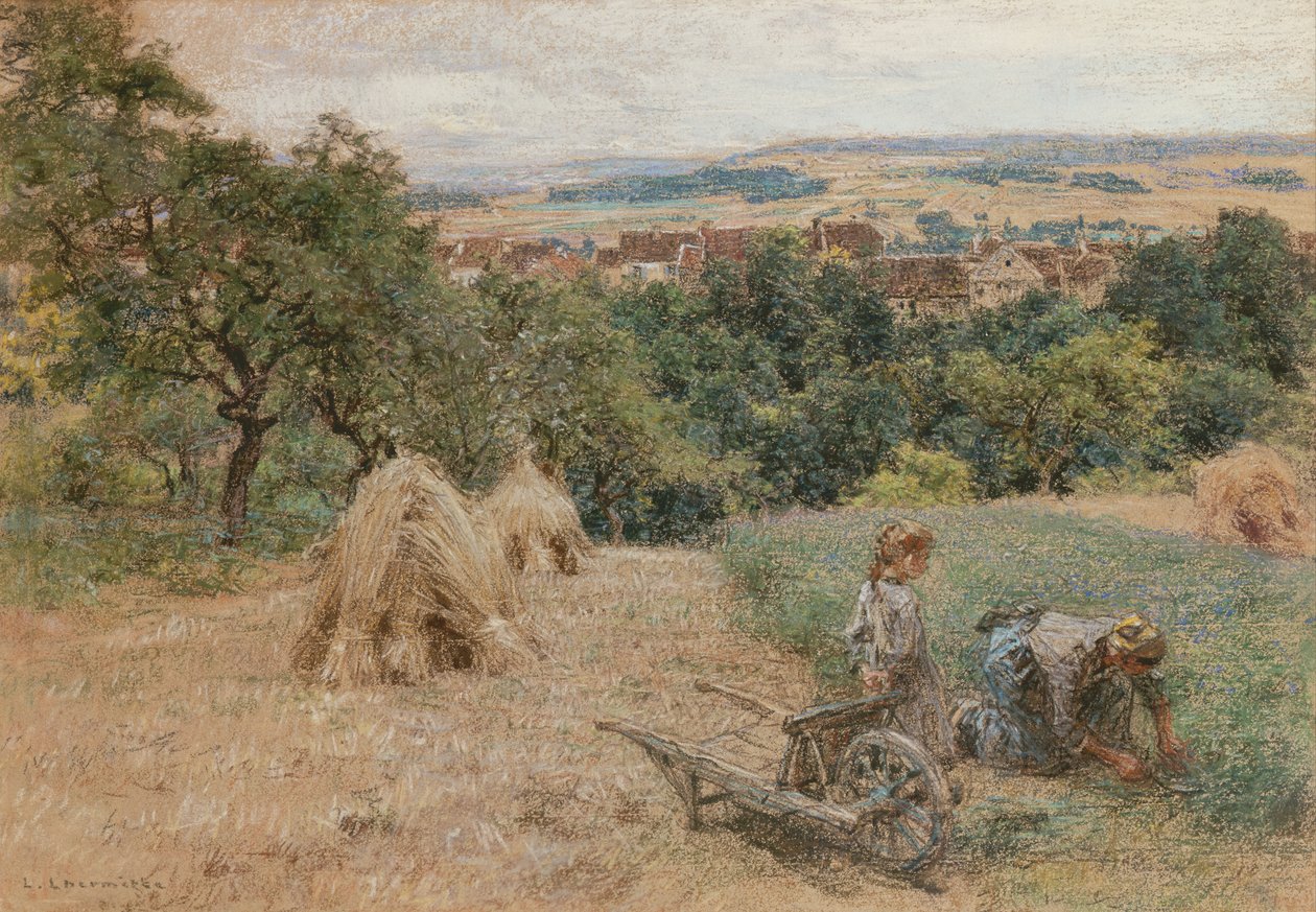 Cortando grama de Leon Augustin Lhermitte