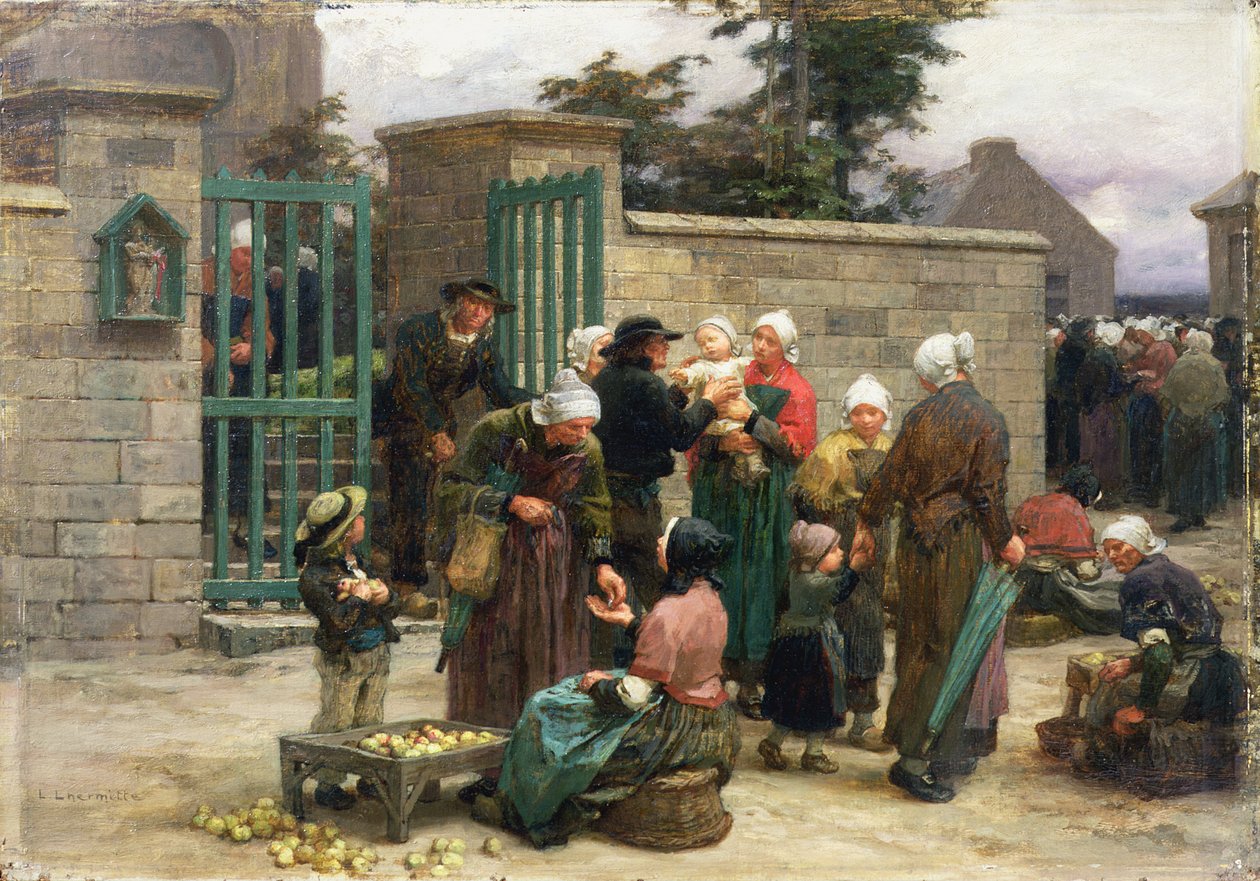 Tomando em Foundlings de Leon Augustin Lhermitte