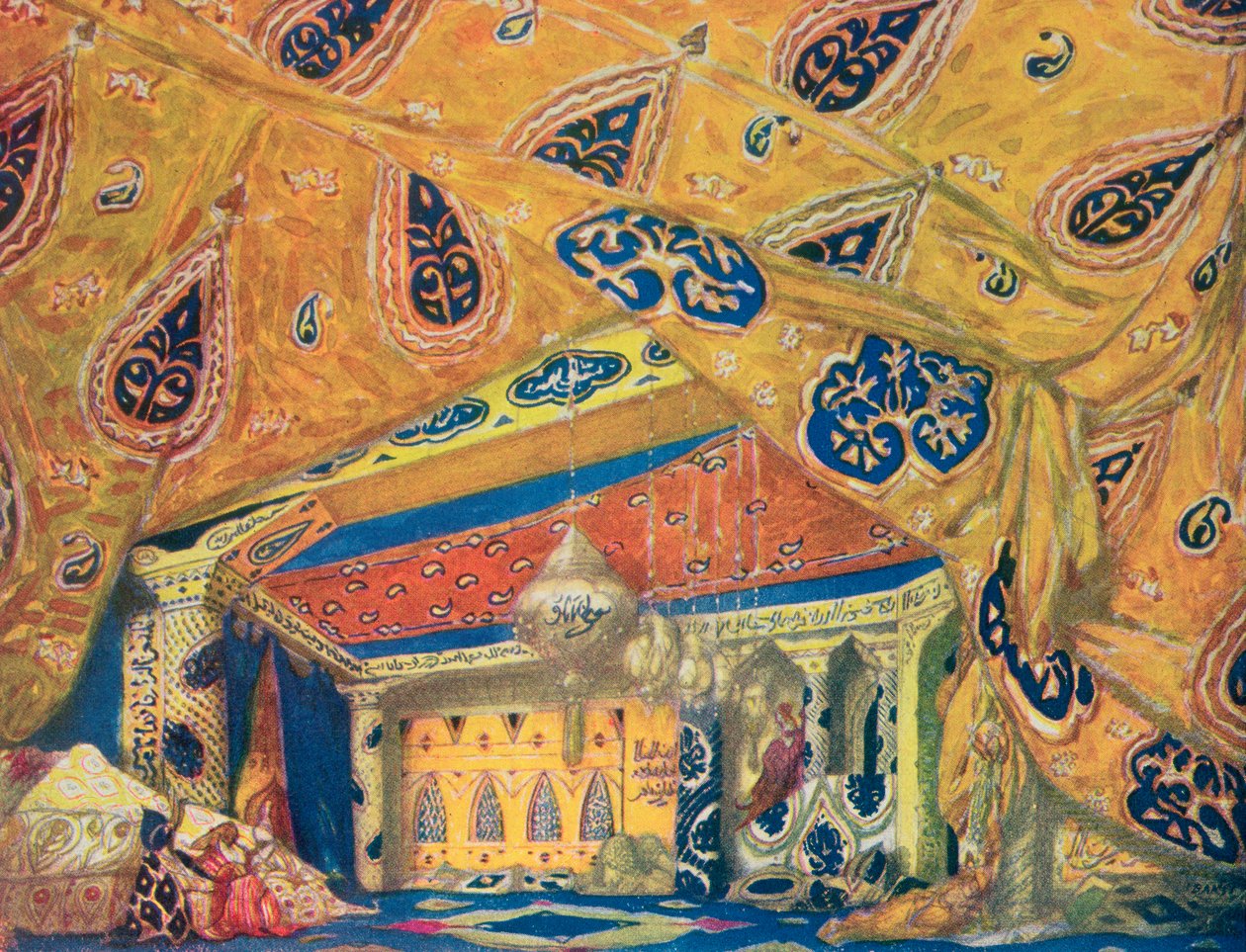 Um salão de Scheherazade de Leon Bakst