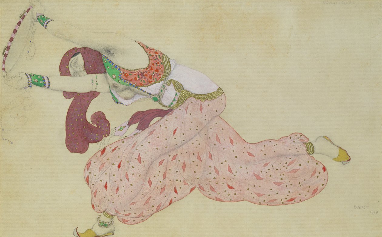 Figurino para Scheherazade, 1910 de Leon Bakst