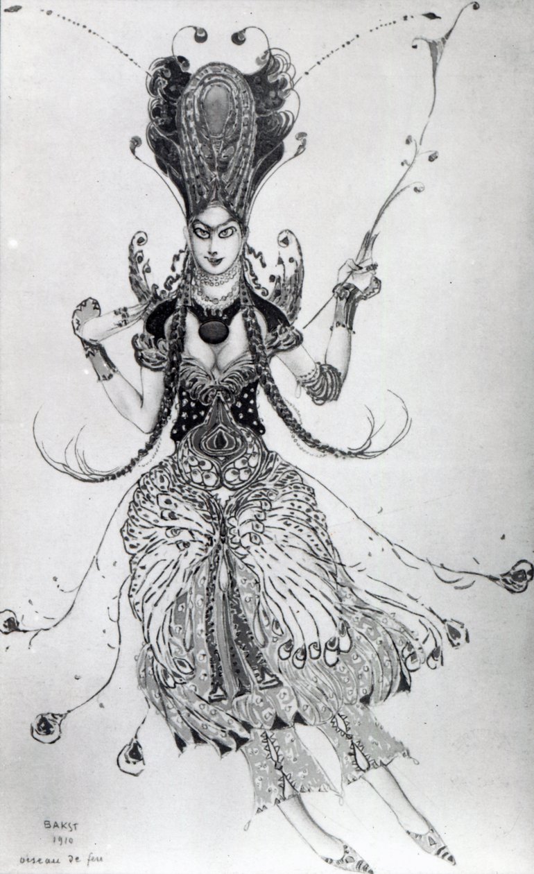 Figurinos para &39;The Firebird&39;, 1910 de Leon Bakst