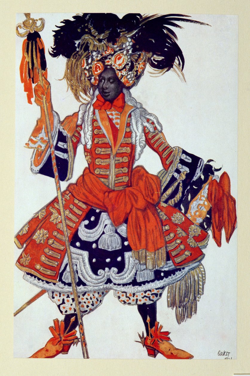 Figurinos para a Guarda da Rainha, da Bela Adormecida, 1921 de Leon Bakst