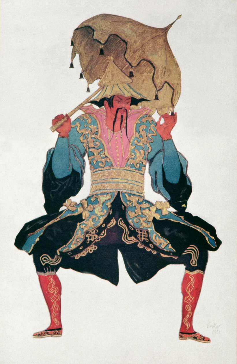 Figurino para um chinês, da Bela Adormecida, 1921 de Leon Bakst