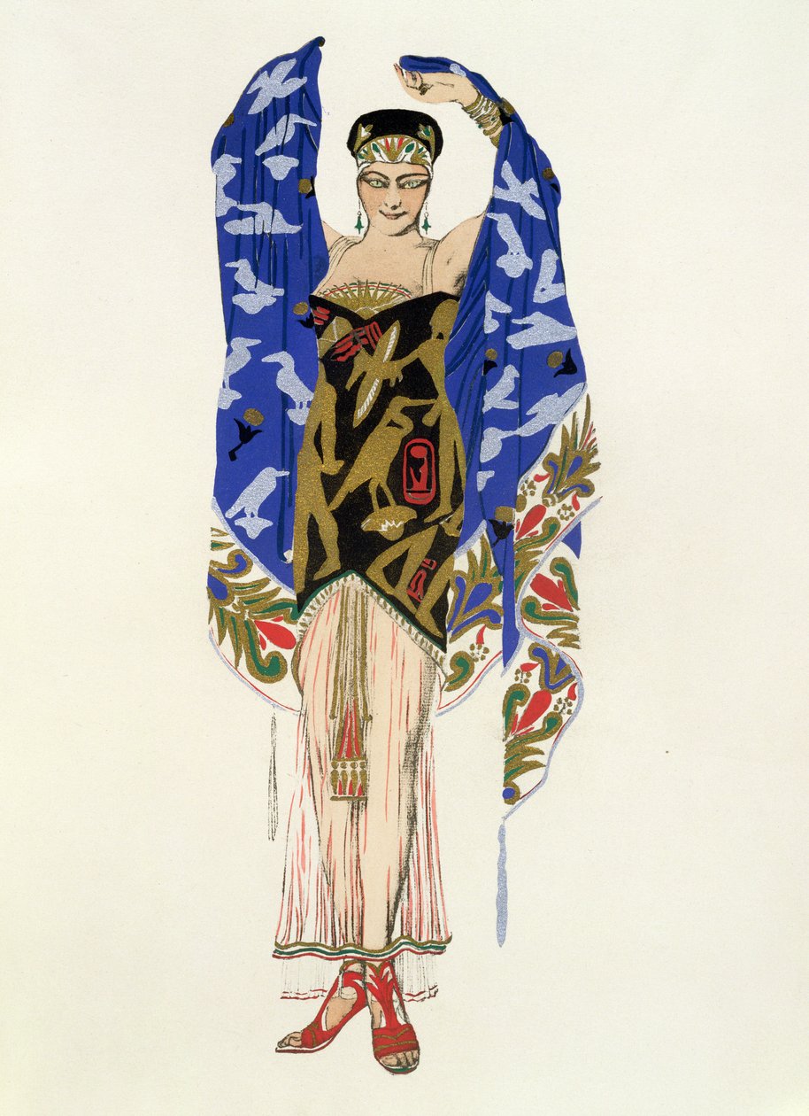 Figurino para uma garota dançando de Leon Bakst