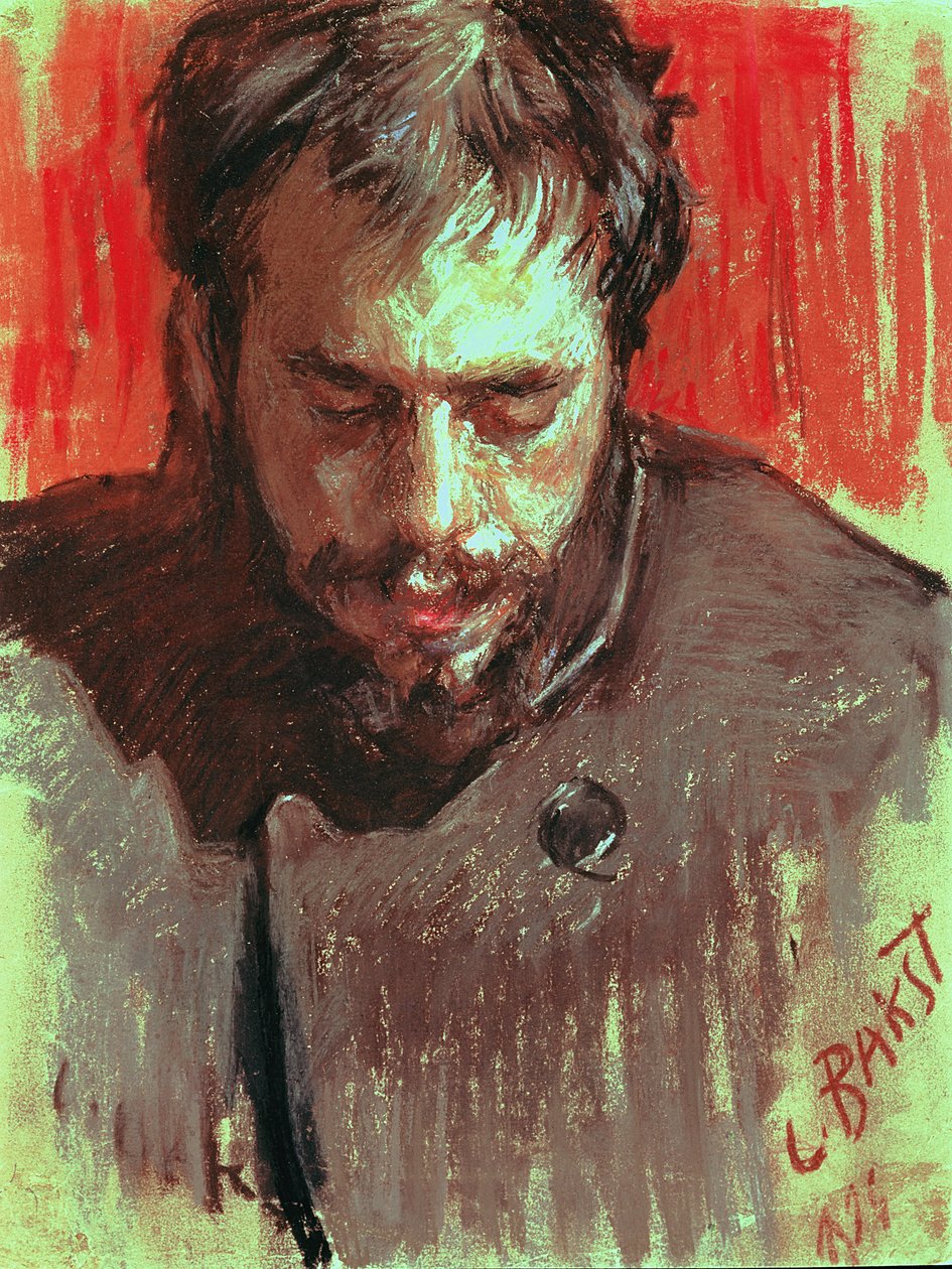 Retrato de Alexander Benois (1870-1960) 1894 (crayon no papel) de Leon Bakst