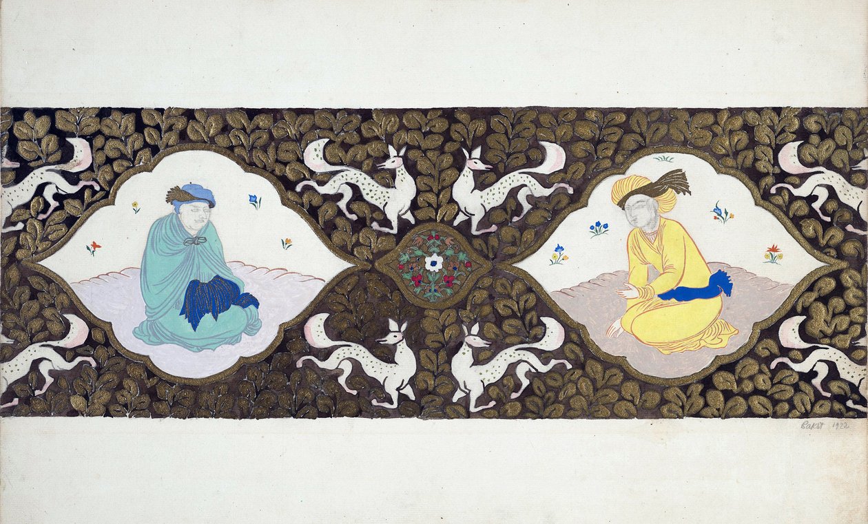 Projeto preparatório para o balé "Ishtar" de Bohuslav Martinu, 1922 de Leon Bakst