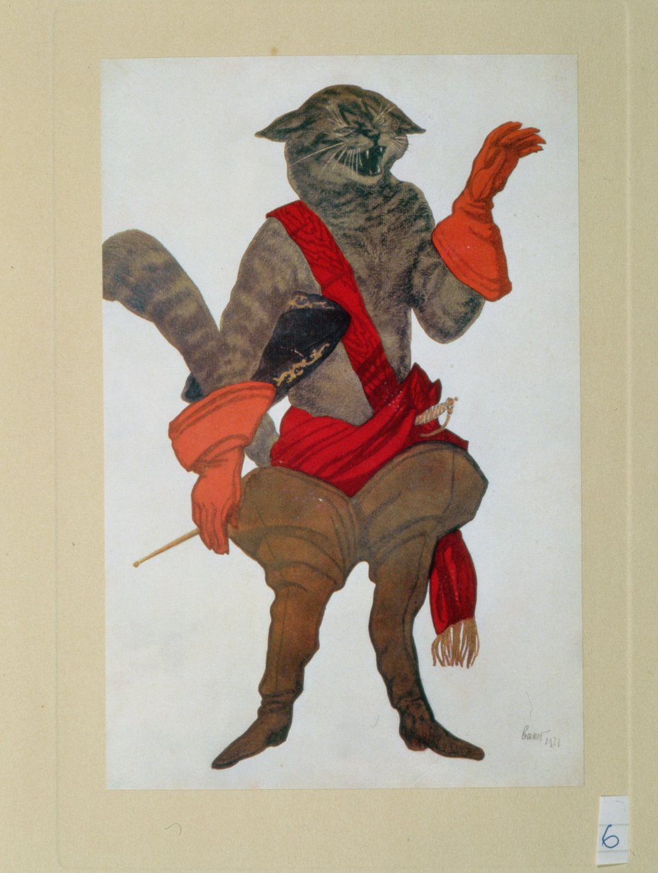Gato de Botas, da Bela Adormecida, 1921 de Leon Bakst