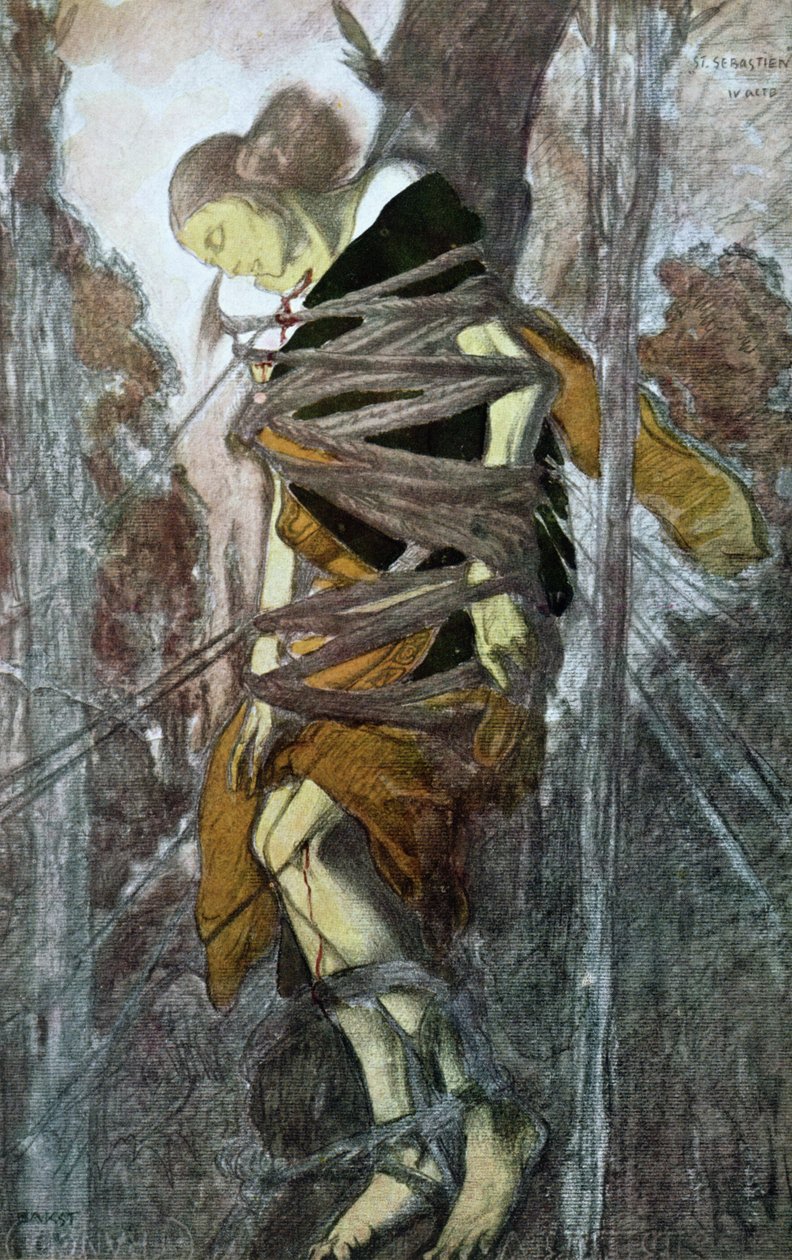 São Sebastião, do Mártir de São Sebastião, c.1911-22 de Leon Bakst