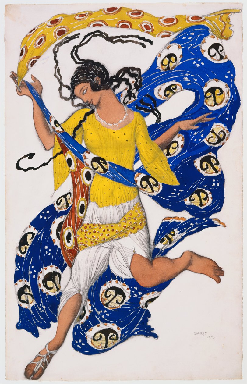 A borboleta (figurino para Anna Pavlova) de Leon Bakst