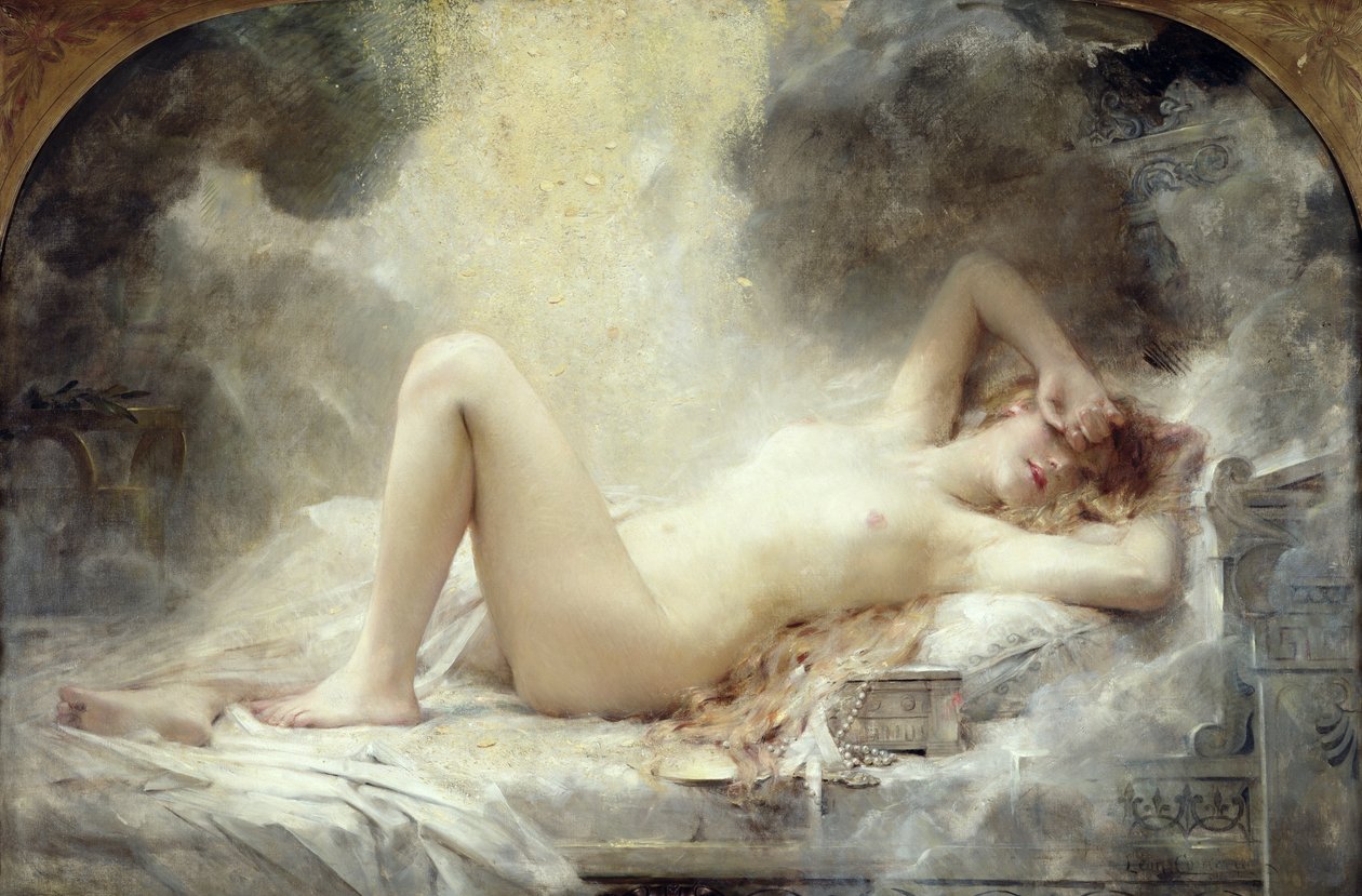 Chuva dourada de Leon Francois Comerre