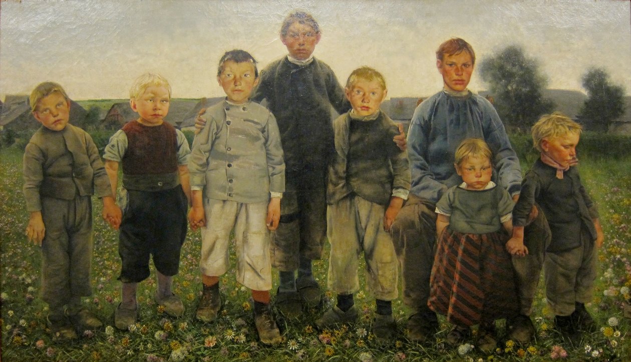 Os meninos da série As idades do compatriota de Léon Frédéric