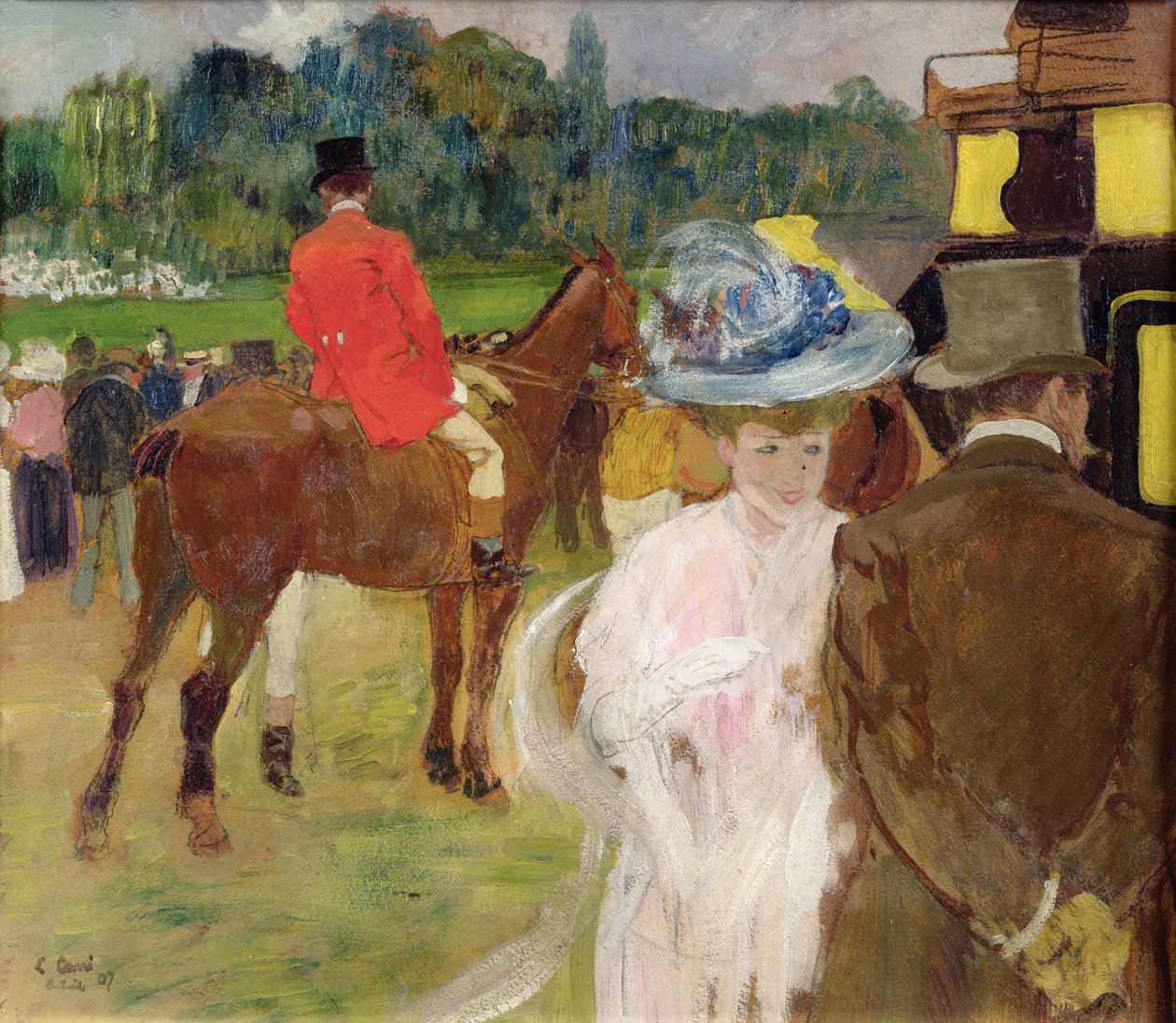 Nas corridas de Auteuil, 1907 de Leon Georges Carre
