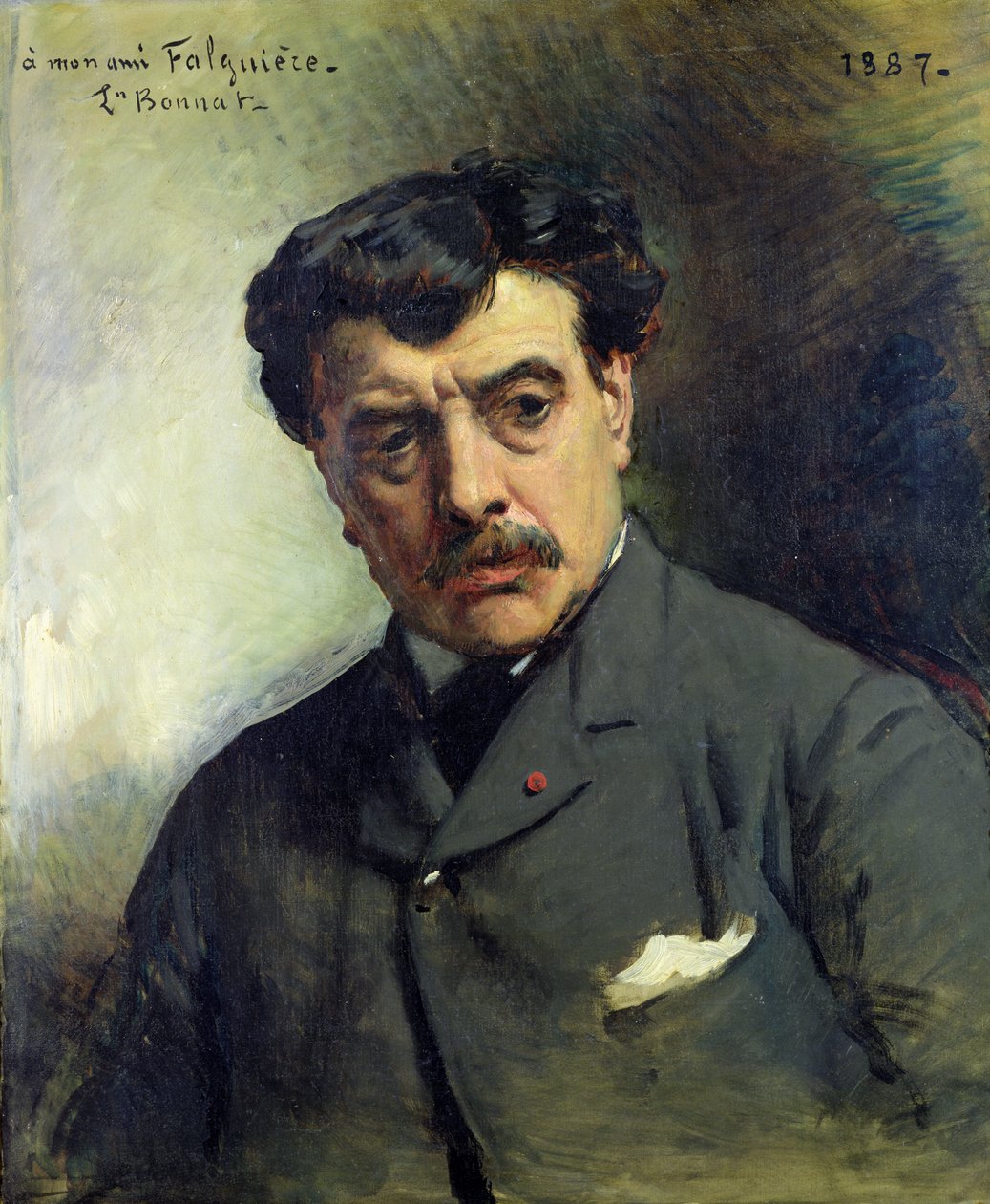 Retrato de Alexander Falguiere (1831-1900) 1887 de Leon Joseph Florentin Bonnat