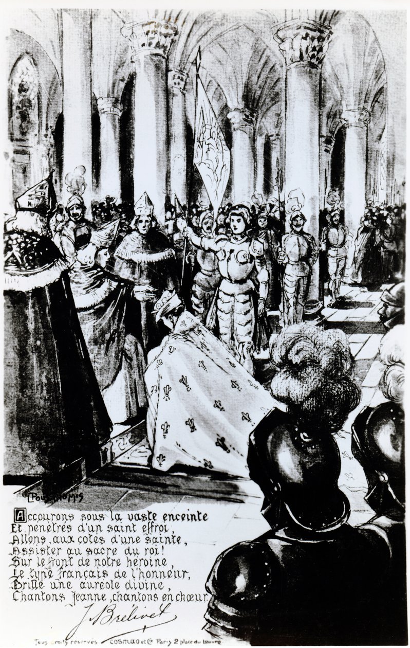 A coroação de Carlos VII em Reims, c.1910 de Leon Pousthomis