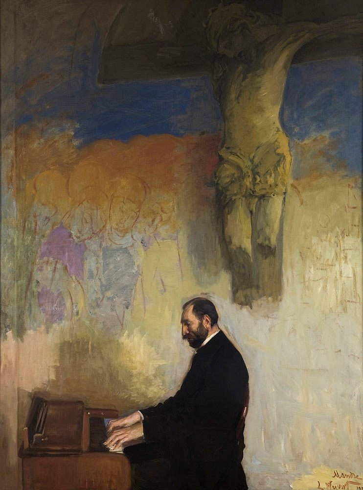 Retrato de Feliks Jasienski em organach.n de Leon Wyczokowski