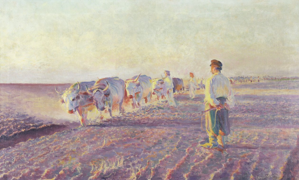 Lavoura na Ucrânia, 1892 de Leon Wyczolkowski
