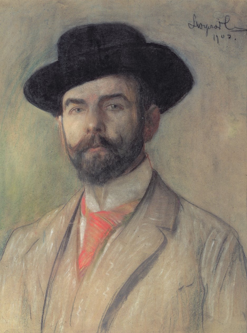 Retrato de Jerzy Warchalowski (1873-1939), 1902 (pastel a bordo) de Leon Wyczolkowski