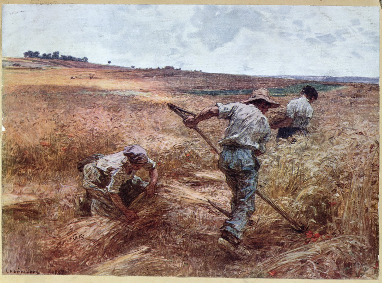 Colhendo Cena, 1897 de Leon Augustin Lhermitte