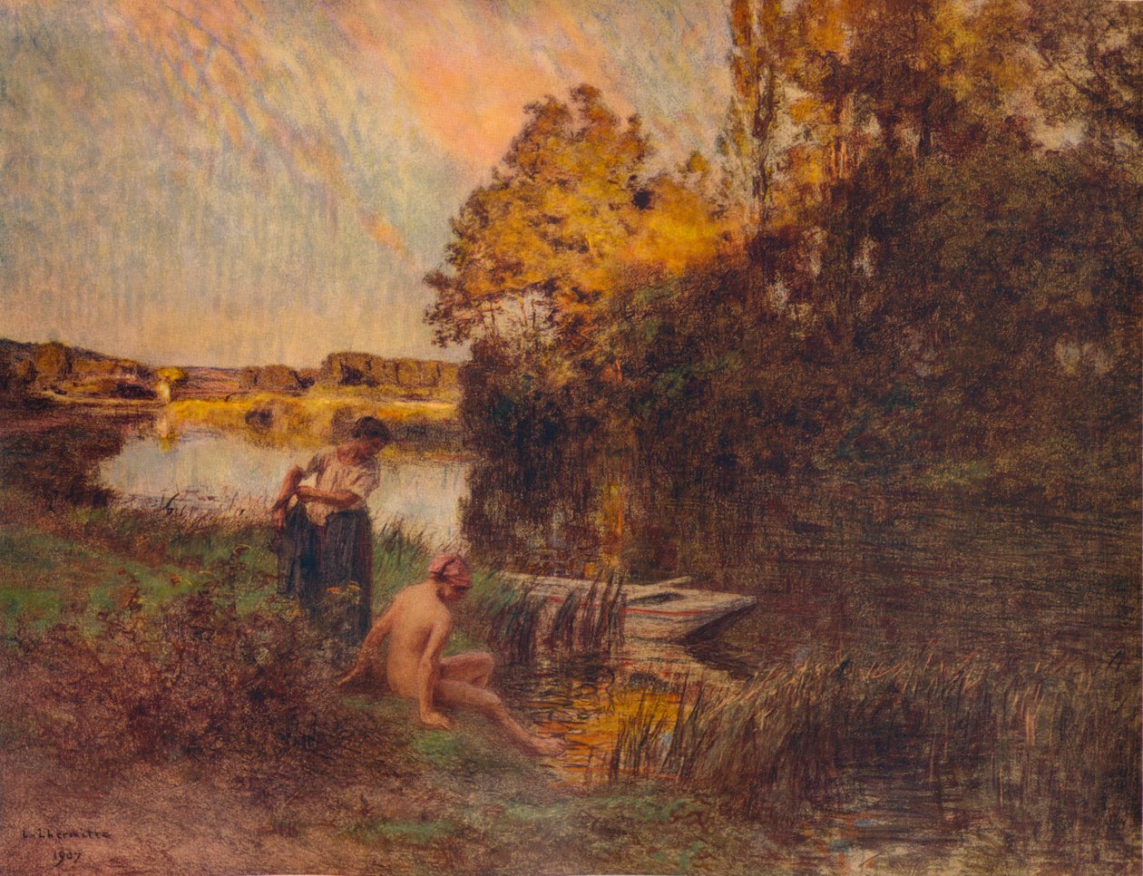 O Banhista, 1907, 1938 de Leon Augustin Lhermitte