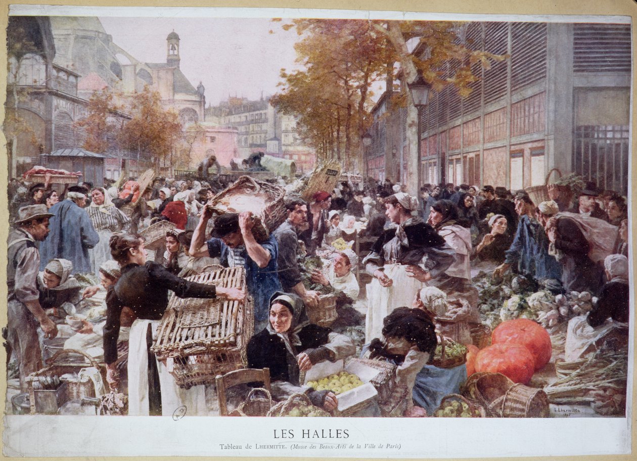 Les Halles, 1893 de Leon Augustin Lhermitte