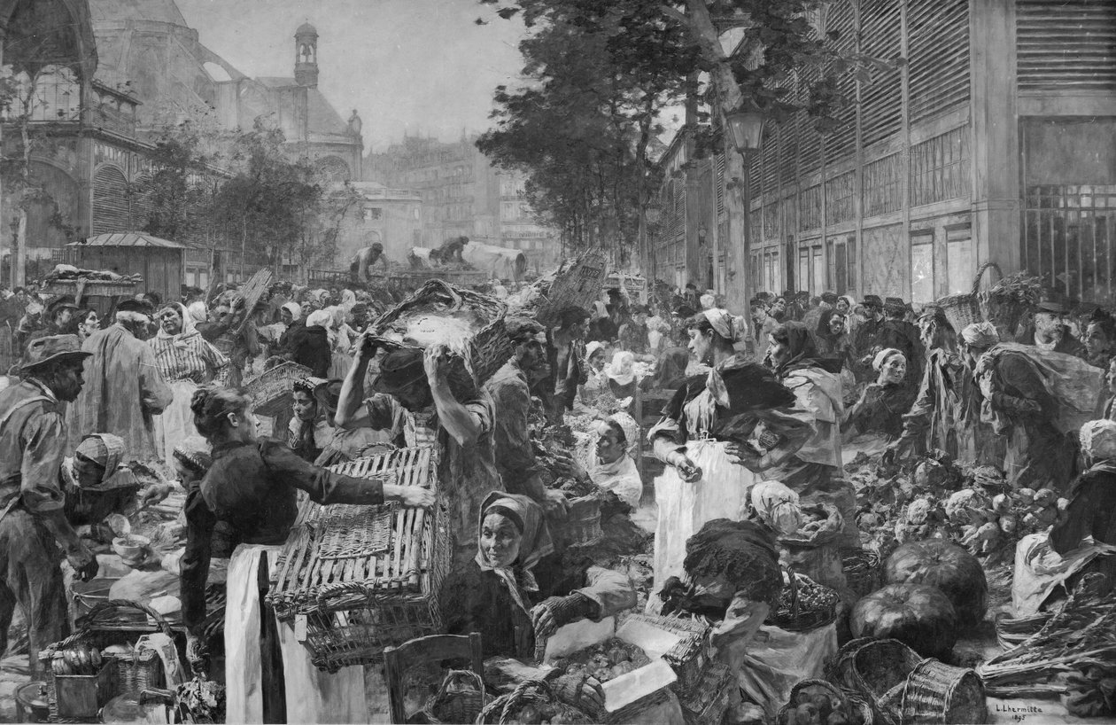 The Halles, 1895 de Leon Augustin Lhermitte